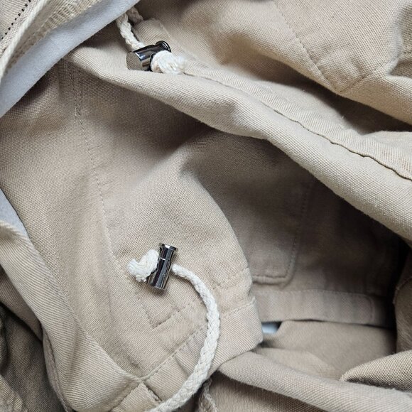 Pepochic Women's Light Khaki Military Style Jacket Snap Buttons Pockets Small - Picture 11 of 12